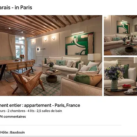 Historic Center Marais Up To 7 People & Ac *
